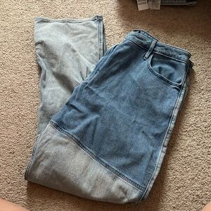 Hollister ultra high-rise dad jean in patchwork denim 17L